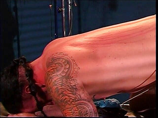 Hot brunette babe doing BDSM fucking to guy