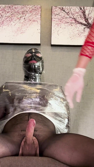 Dominafire Hand Over Mouth Milking Slave