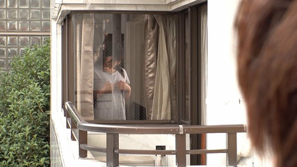 At the Big-breasted Beauties in the Room Across the Hall Getting Dressed 4 Part 2