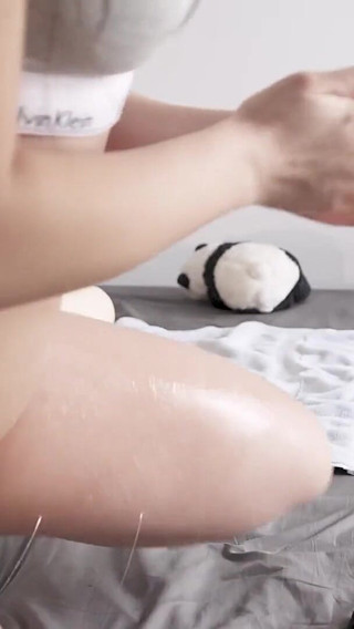 Gym Babe Oil Body Masturbation with Huge Cock Male Doll - JOI