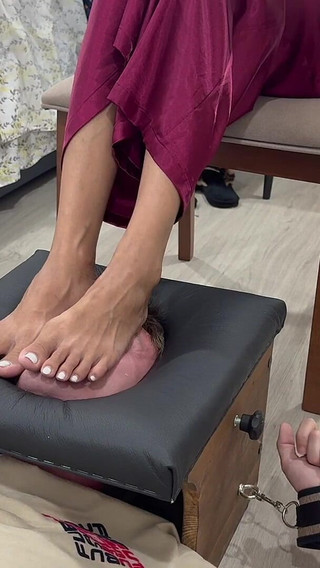 Cruel Foot Domination Locked in the Box